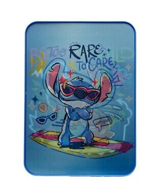 Disney Stitch 4L Lenticular Animated 'Too Rare To Care' Portable Mini Fridge
